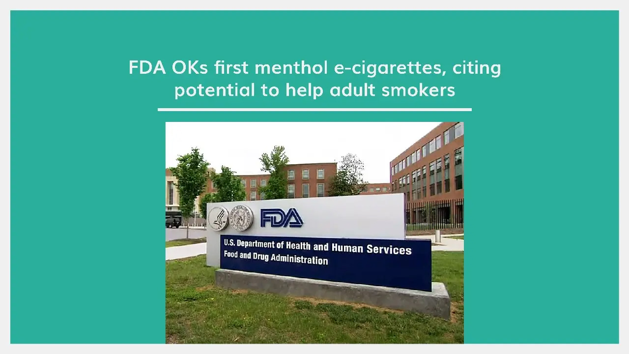 FDA aprueba cigarrillos electrónicos mentolados, citando su potencial para ayudar fumadores adultos